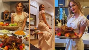 Jennifer Lopez shares a warm Thanksgiving message as she celebrates the holiday at home