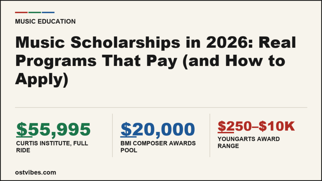 Music Scholarships in 2026: Real Programs That Pay (and How to Apply)
